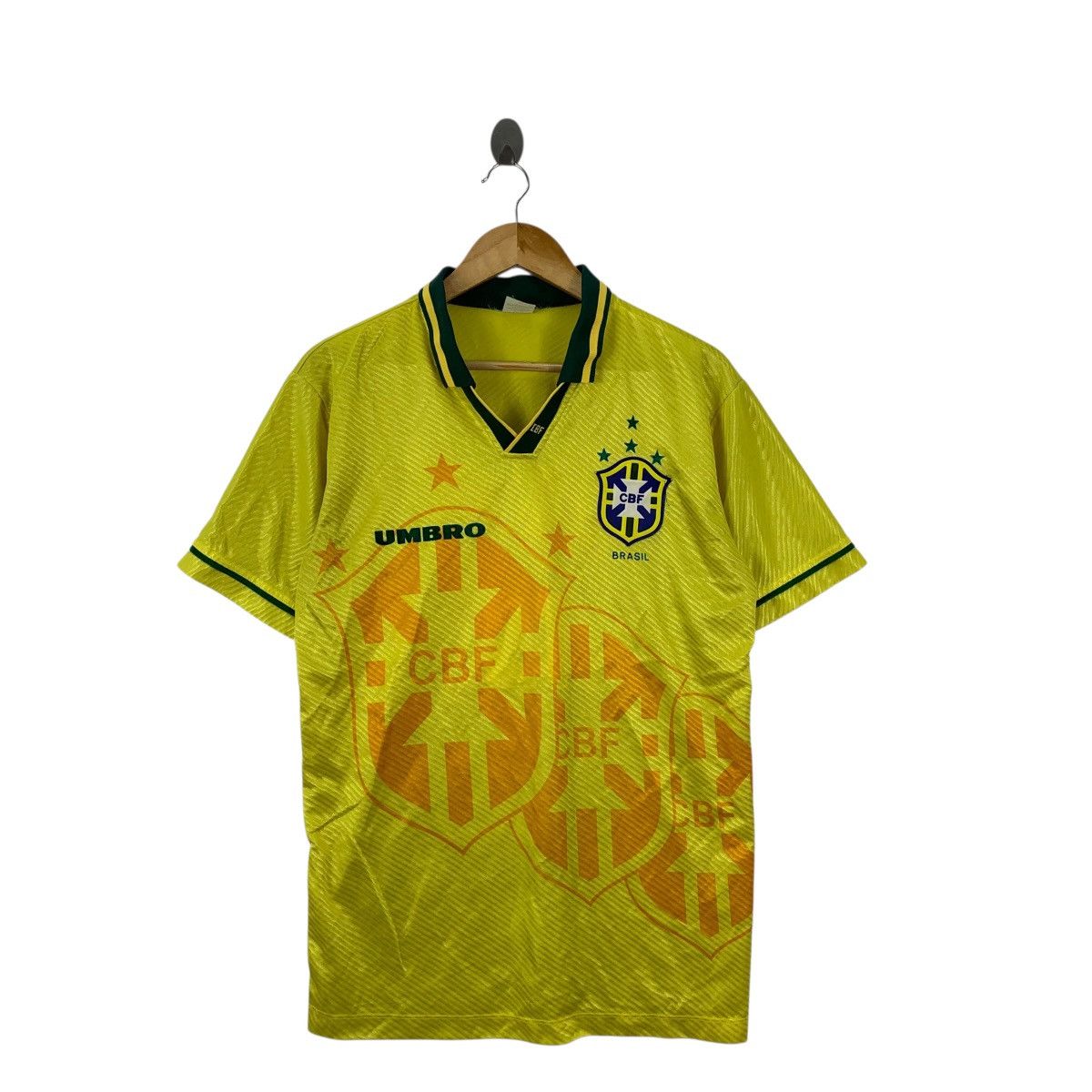 Umbro Vintage 1994 UMBRO BRAZIL FOOTBALL USA World Cup Jersey Tee Size US M / EU 48-50 / 2 - 4 Thumbnail