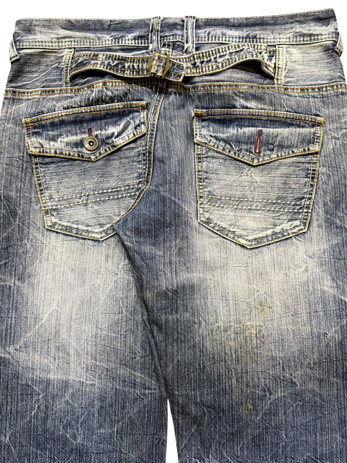 14th Addiction Vintage Japanese Brand Mud Wash Faded Thunder Distress Baggy Size US 34 / EU 50 - 6 Thumbnail