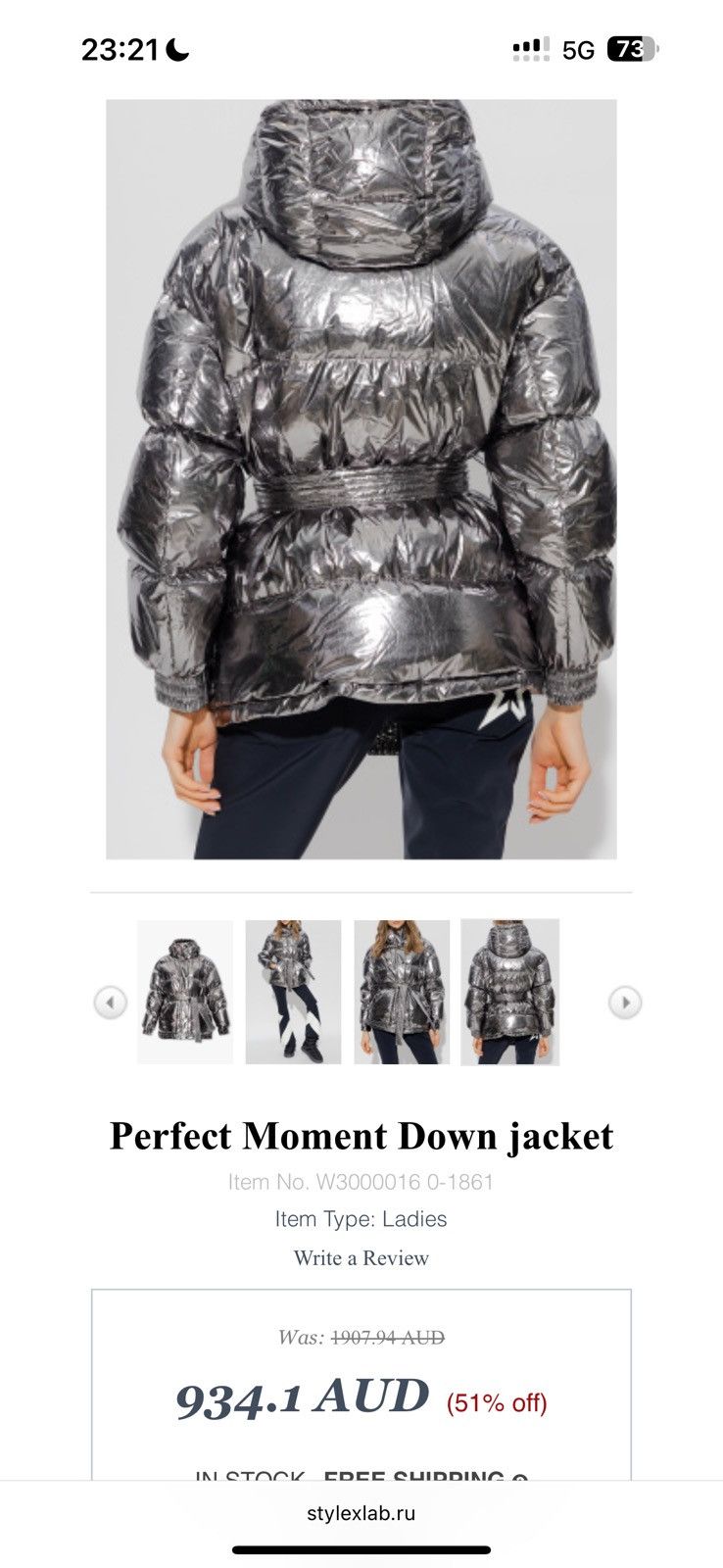 Perfect Moment Brand New Perfect Moment Ski Silver Jacket Size M / US 6-8 / IT 42-44 - 2 Thumbnail