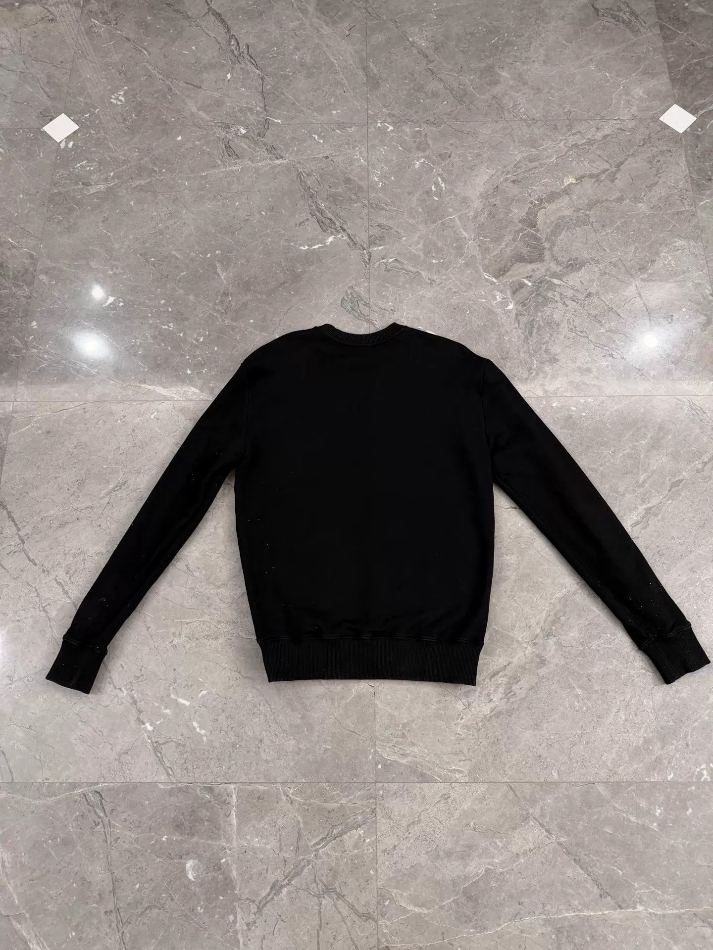 Saint Laurent Paris SLP Black Crewneck Sweatshirt - Bright Pink Firework Print S Size US S / EU 44-46 / 1 - 2 Thumbnail