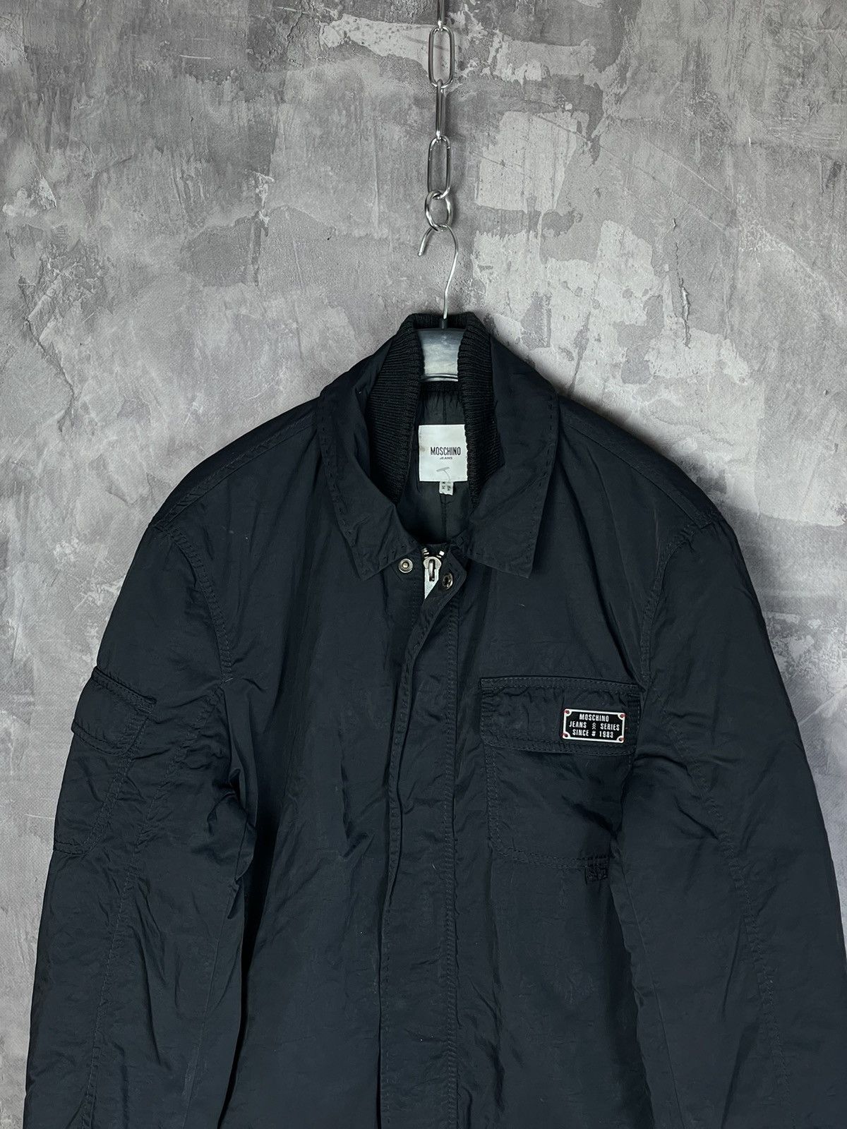Moschino × Vintage Moschino Total Black Baggy Vintage Bomber Jacket Size US M / EU 48-50 / 2 - 2 Thumbnail