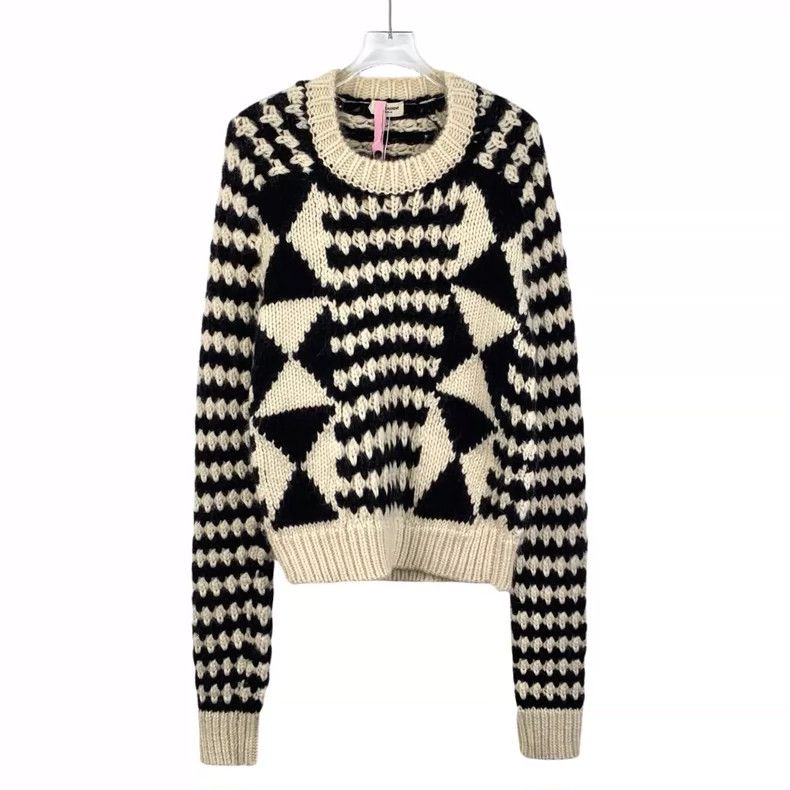 Saint Laurent Paris Saint Laurent Paris Color matching striped diamond pattern Size S / US 4 / IT 40 - 1 Thumbnail