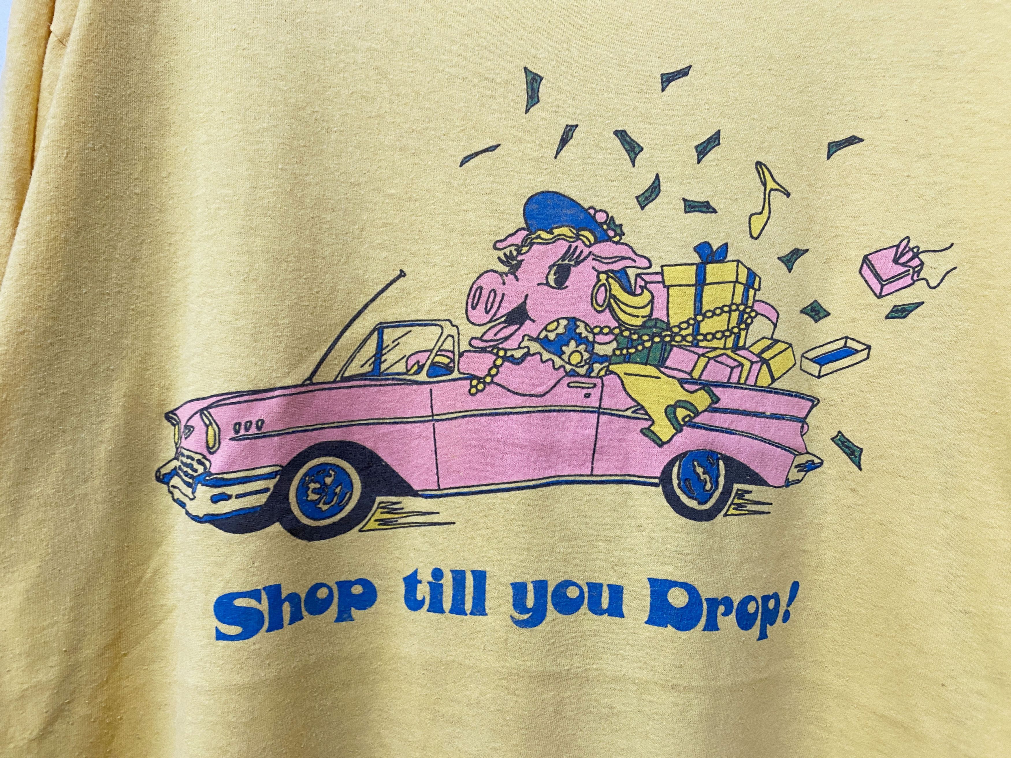 Vintage Vintage Shop Till You Drop Shirt Size US XL / EU 56 / 4 - 2 Thumbnail