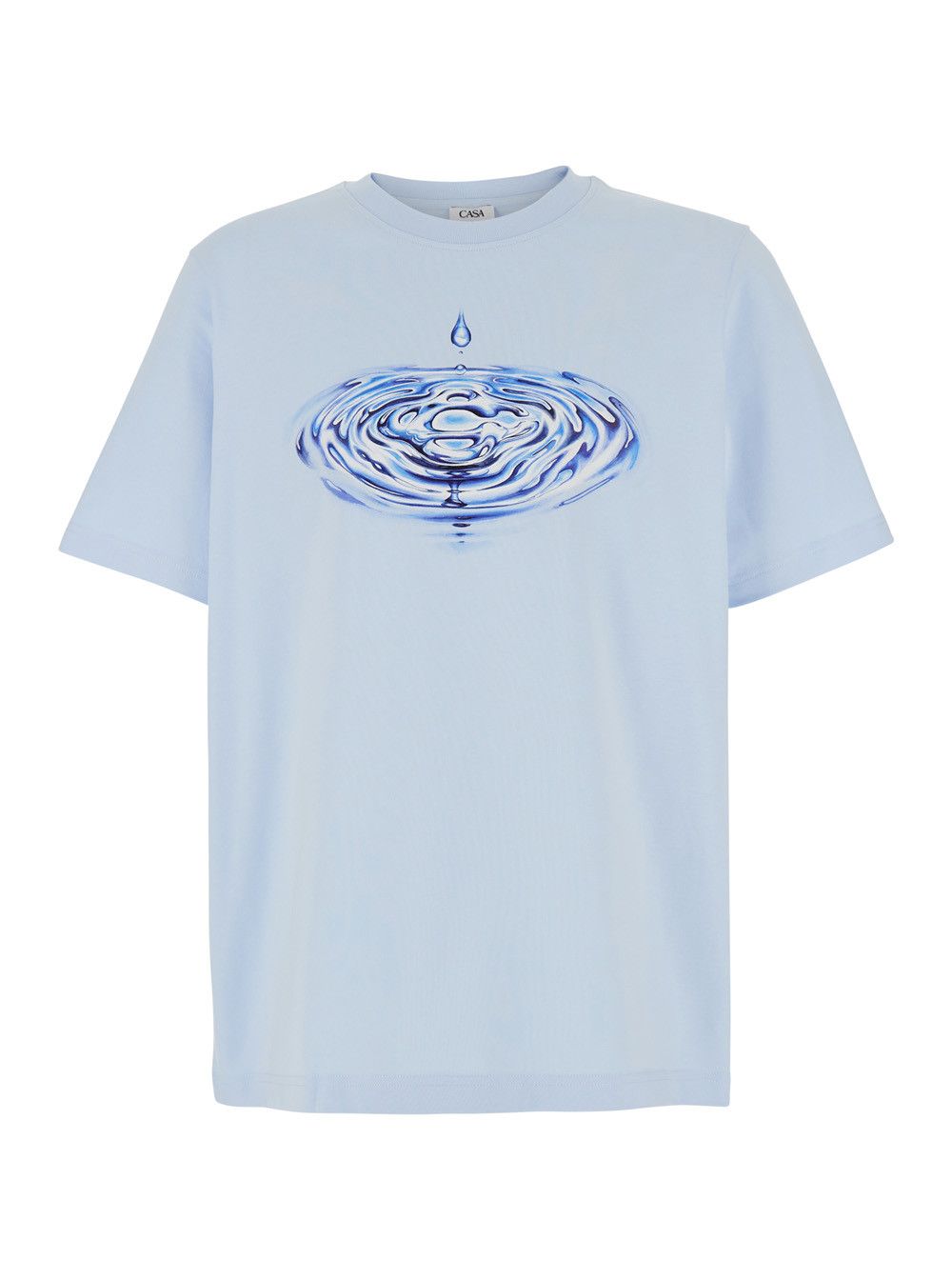 Casablanca Light-Blue T-Shirt with Front Logo in Cotton for Men Size US M / EU 48-50 / 2 - 1 Thumbnail