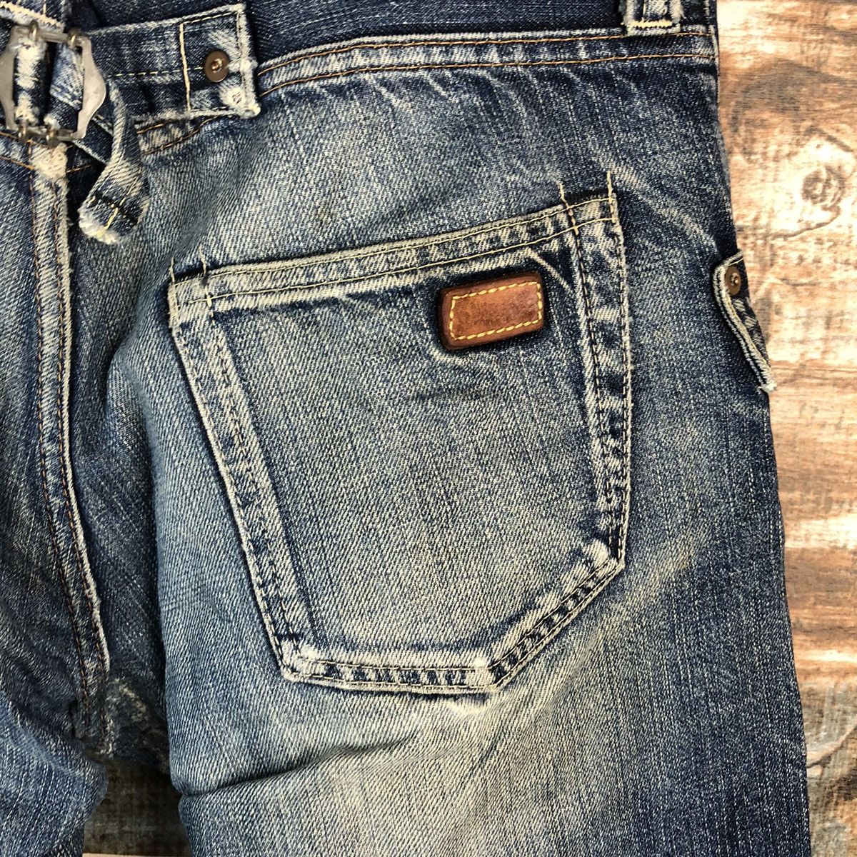 Japanese Brand D RNASlang Japan Distressed ripped buckle back Denim #A2154 Size US 30 / EU 46 - 21 Thumbnail