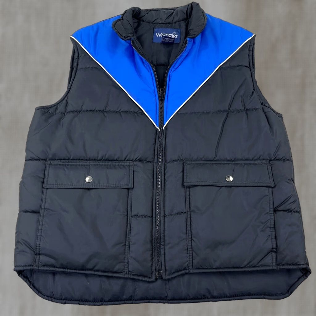 Wrangler Vintage Wrangler Puffer Vest Men Large Black Blue Jacket Western Gorpcore 90s Size US L / EU 52-54 / 3 - 1 Thumbnail