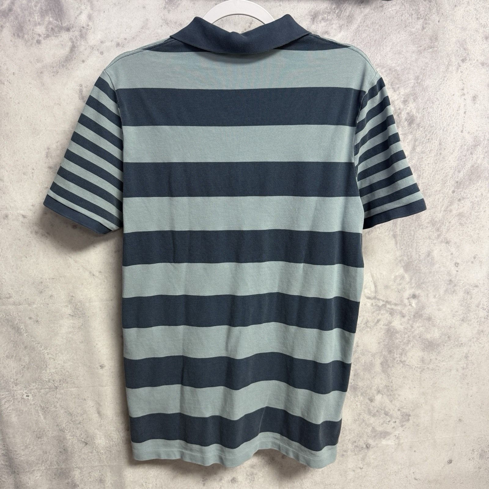 Burberry Burberry Brit Striped Collared Shirt Mens XL Blue Embroidere Size US XL / EU 56 / 4 - 2 Thumbnail