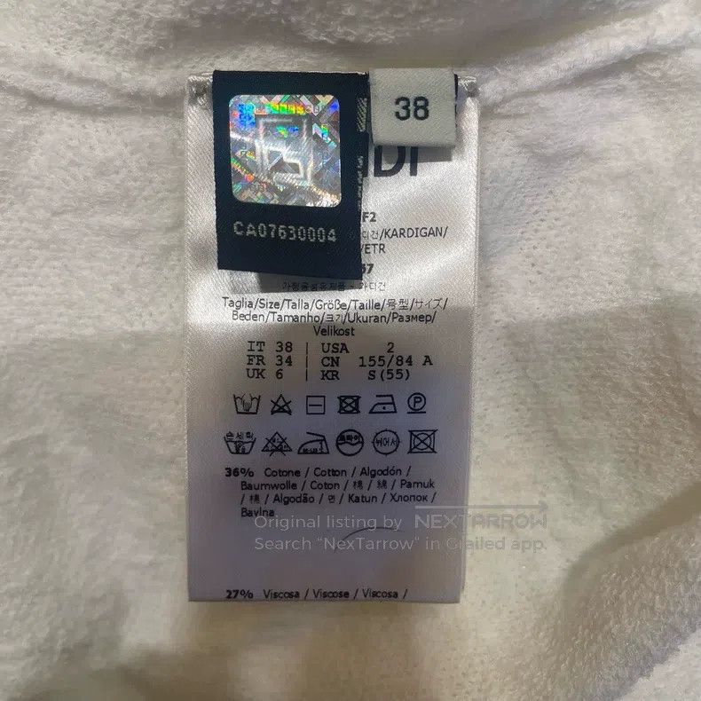 Fendi Fendi White Towel Embossed Logo Oversized Jacket Size XS / US 0-2 / IT 36-38 - 4 Thumbnail