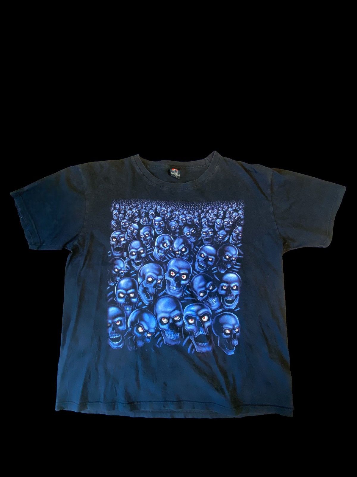 Vintage Vintage Y2K Hero Buff Blue Skull Stack Pile Shirt XXL Size US XXL / EU 58 / 5 - 1 Thumbnail