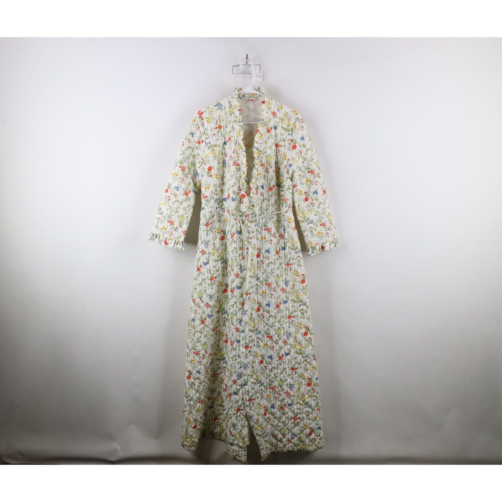 Vintage Vintage 90s Country Primitive Prairie Quilted Flower Robe Size ONE SIZE - 1 Thumbnail