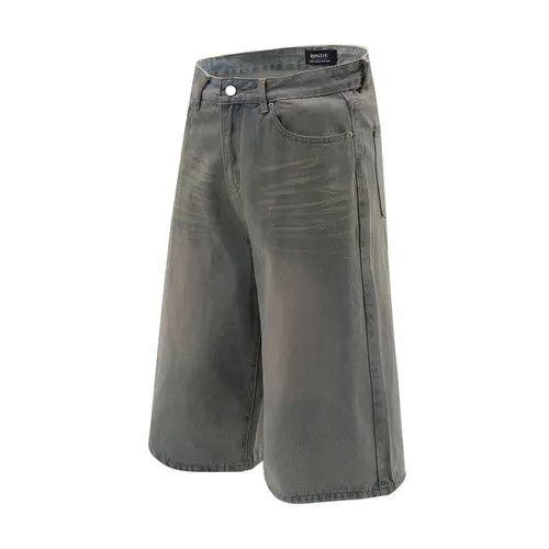 VIBE Distressed washed men's street style punk denim shorts Size US 32 / EU 48 - 2 Thumbnail