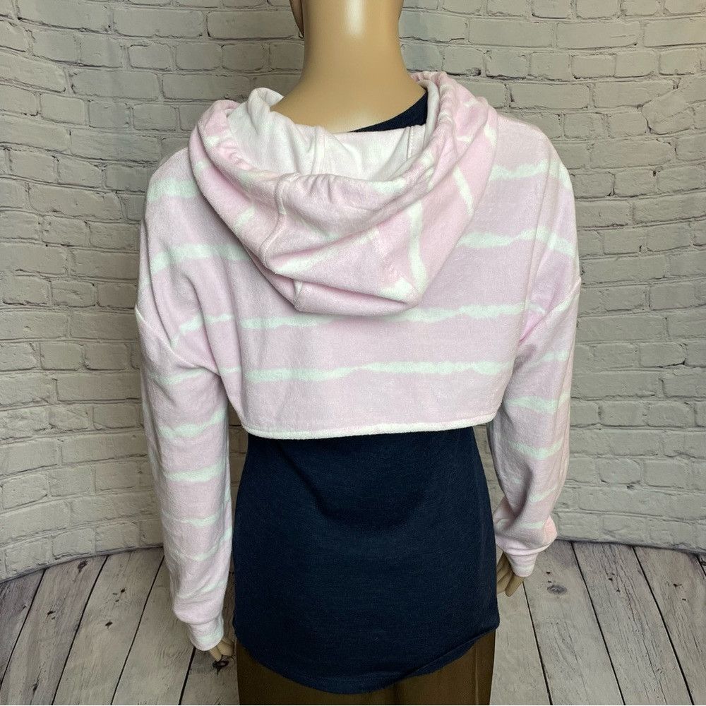 Zara NWT New Zara Pink White Stripes Cropped Hoodie Size M Size M / US 6-8 / IT 42-44 - 6 Thumbnail