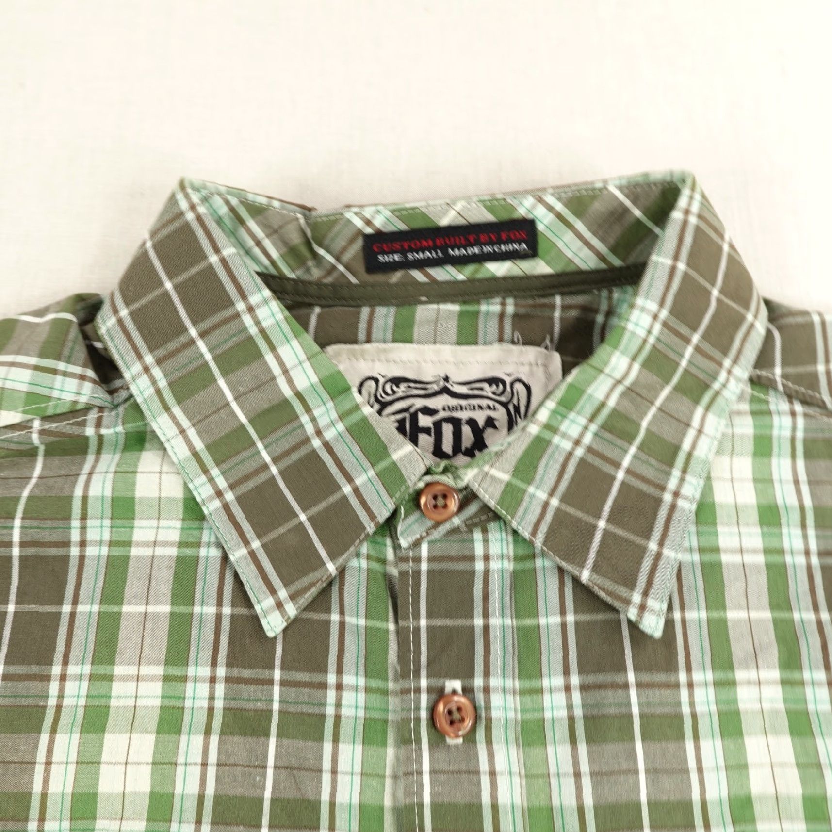 Vintage VINTAGE Fox Shirt Mens Small Green Brown Plaid Short Sleeve Button-Up Western Logo Casual Outdoor Size US S / EU 44-46 / 1 - 2 Thumbnail