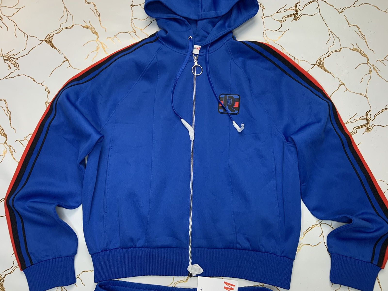 H&M × Paco Rabanne New Rabanne H&M Unisex Blue Full Zip Hooded Tracksuit Size L / US 10 / IT 46 - 9 Thumbnail