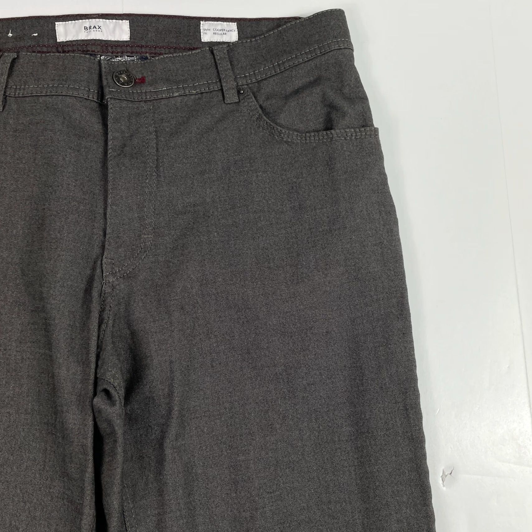 BRAX BRAX Pants Mens 36 x 32 Cooper Gray Chino Straight Leg Casual Workwear 5-Pocket Size US 36 / EU 52 - 3 Thumbnail
