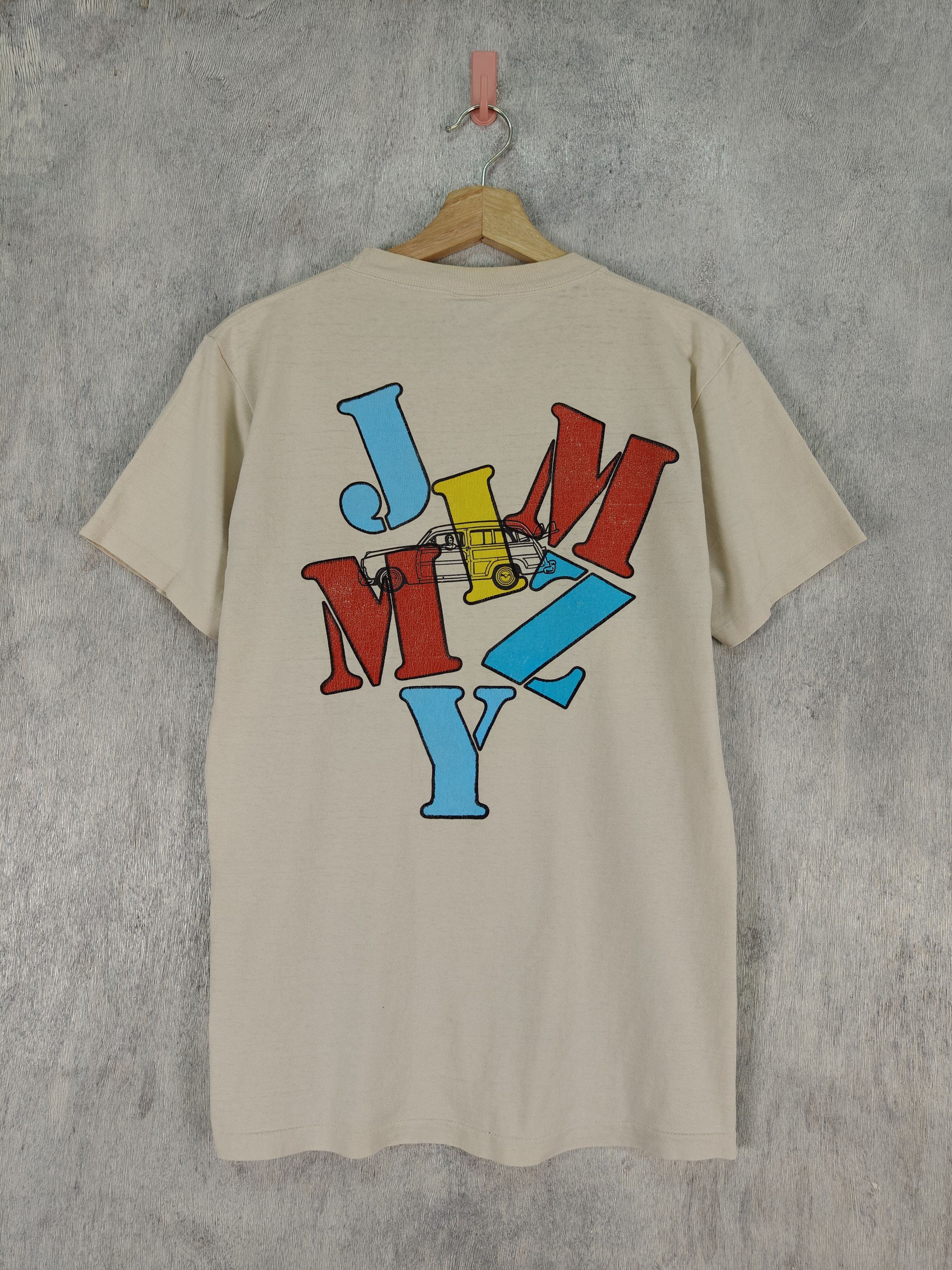 image of Vintage 80's Jimmy Z Shirt in Cream, Men's (Size Small)