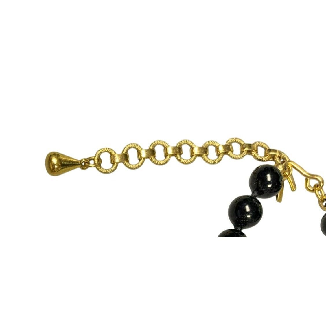 Monet Monet Vintage Black Bead Necklace With Gold-Tone Extender Fo Size ONE SIZE - 4 Thumbnail