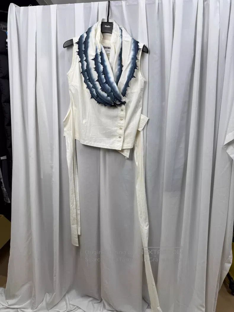 Issey Miyake Issey Miyake Size 2 Dyed floral collar ribbon sleeveless ve Size M / US 6-8 / IT 42-44 - 8 Thumbnail