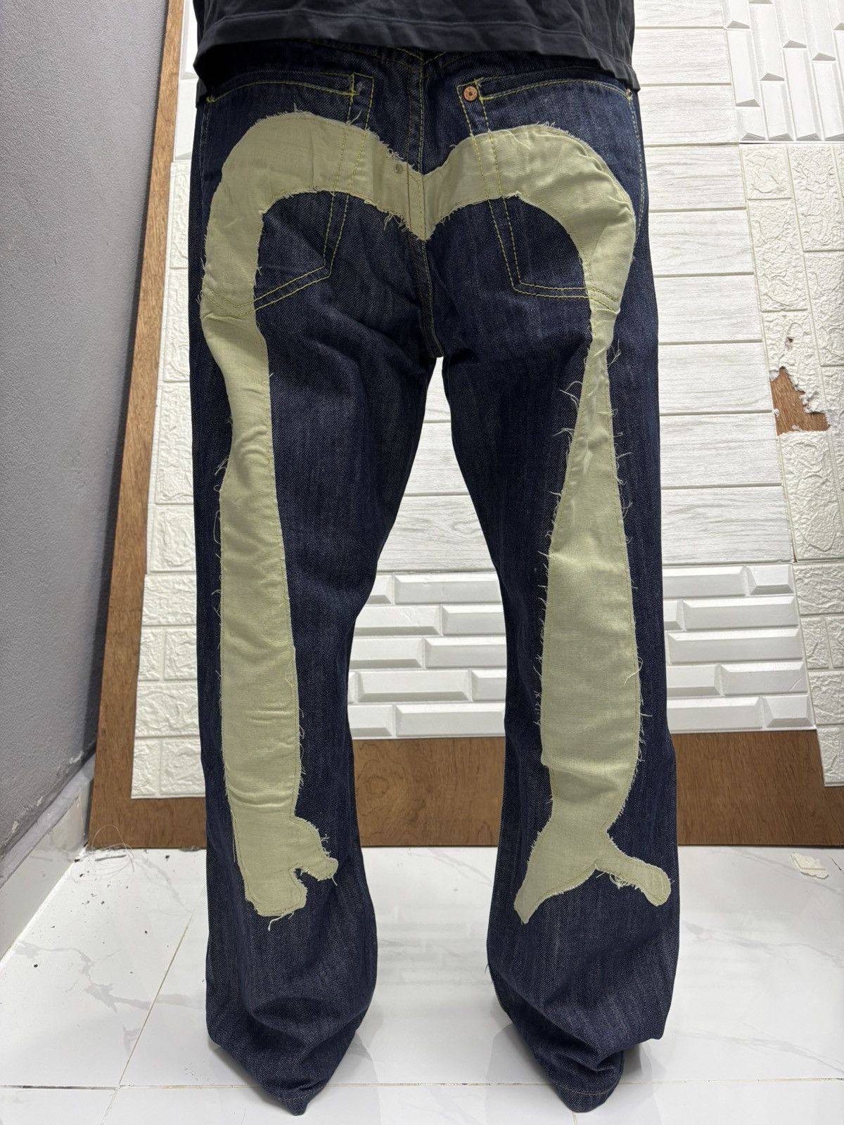 Japanese Brand VINTAGE EVISU JAPAN CUSTOM DAICOCK BAGGY DENIM JEANS Size US 32 / EU 48 - 18 Thumbnail