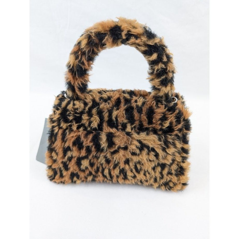Balenciaga o1rshd1 Size:OS / Leopard Hourglass Top Hand Bag Beige/Brown Size ONE SIZE - 7 Thumbnail
