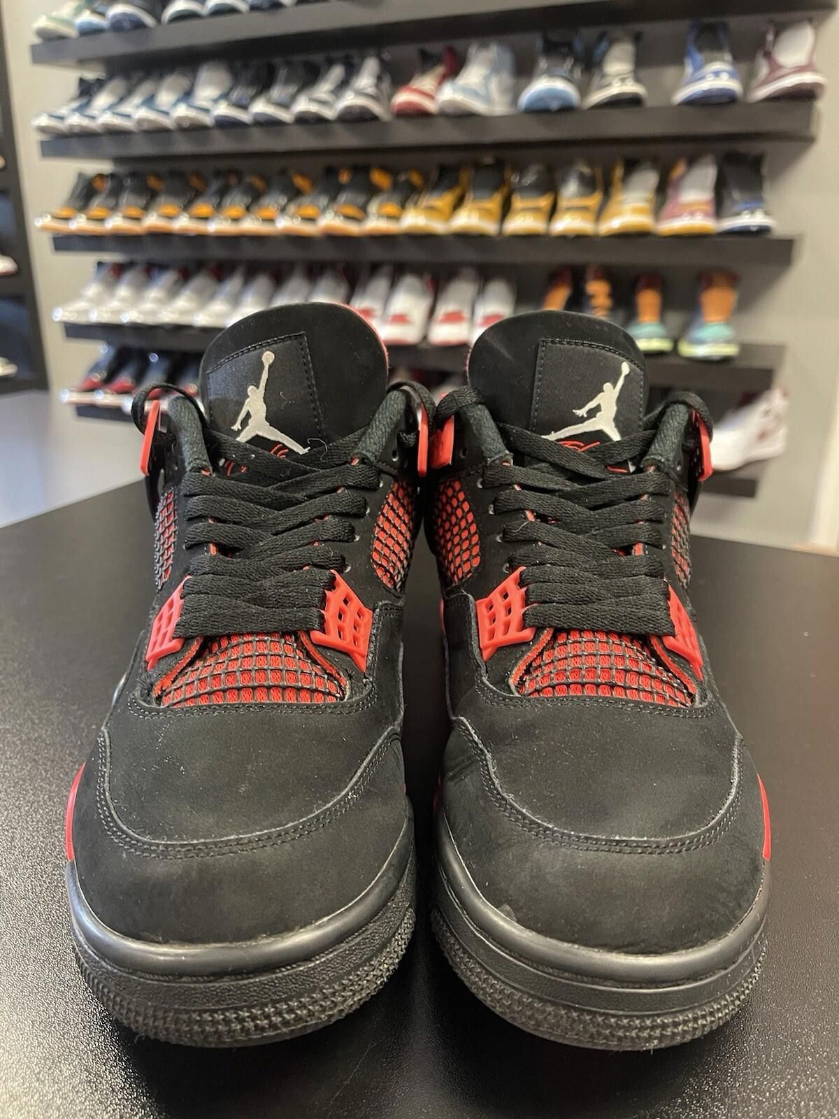 Nike Size 9.5 - Nike Air Jordan 4 Retro Red Thunder Black Red Size US 9.5 / EU 42-43 - 2 Thumbnail