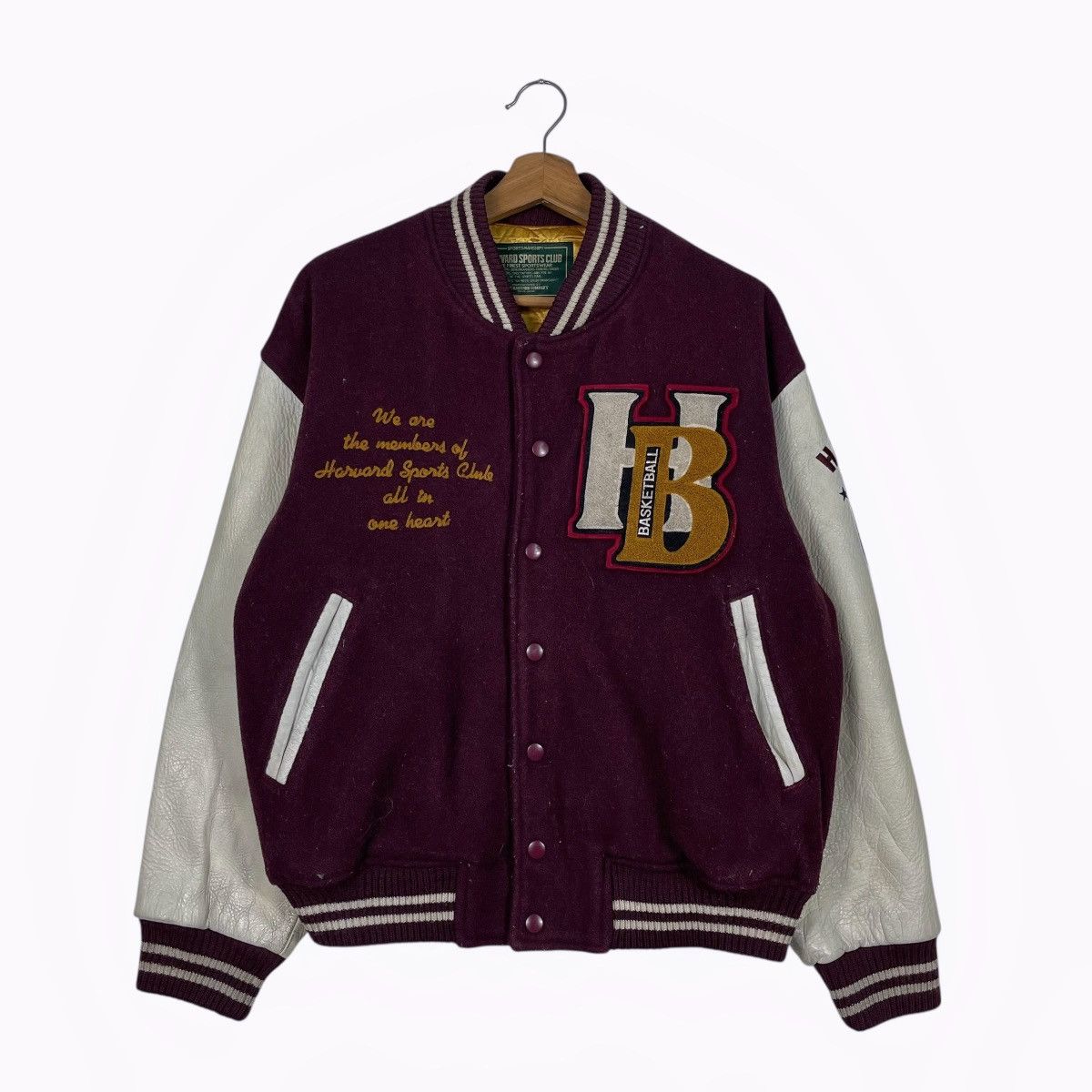 Other Vintage Harvard Sports Club Basketball Varsity Jacket Size US M / EU 48-50 / 2 - 3 Thumbnail