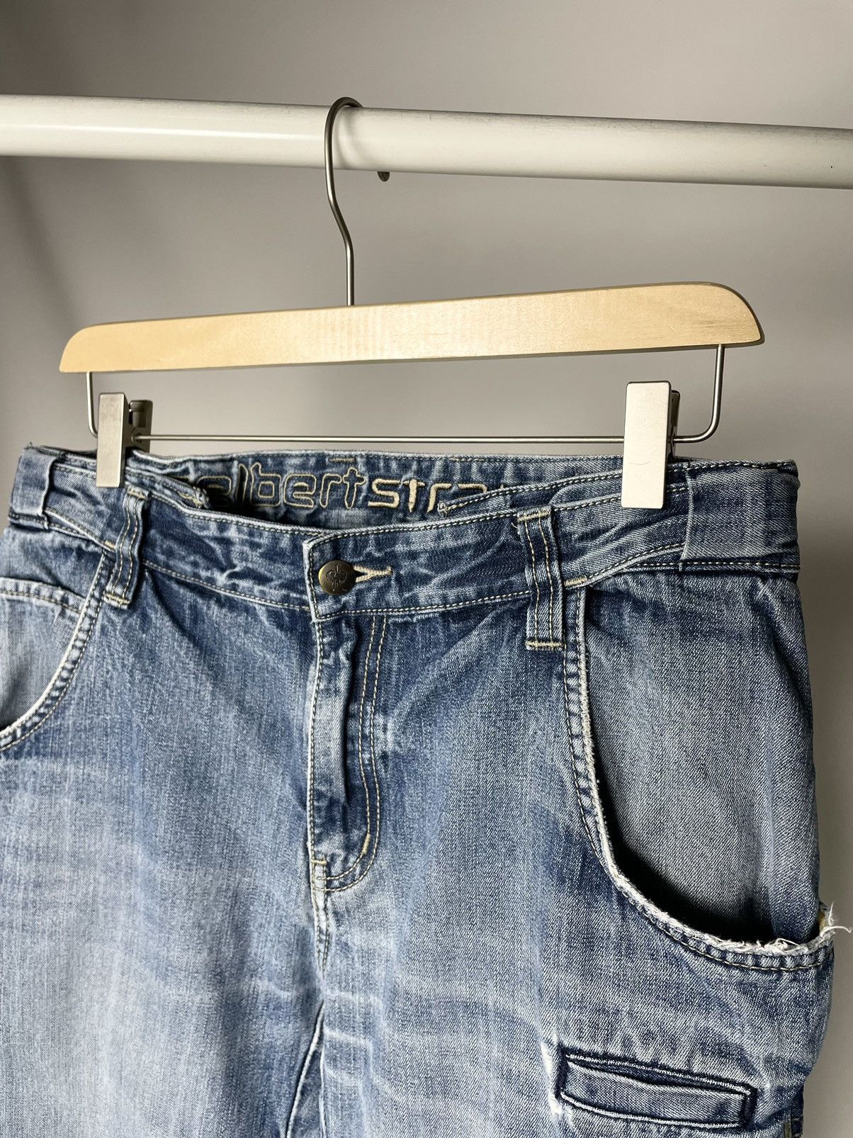 Carhartt Engelbert Strauss Vintage Faded Workwear Cargo Denim Jeans Size US 32 / EU 48 - 10 Thumbnail