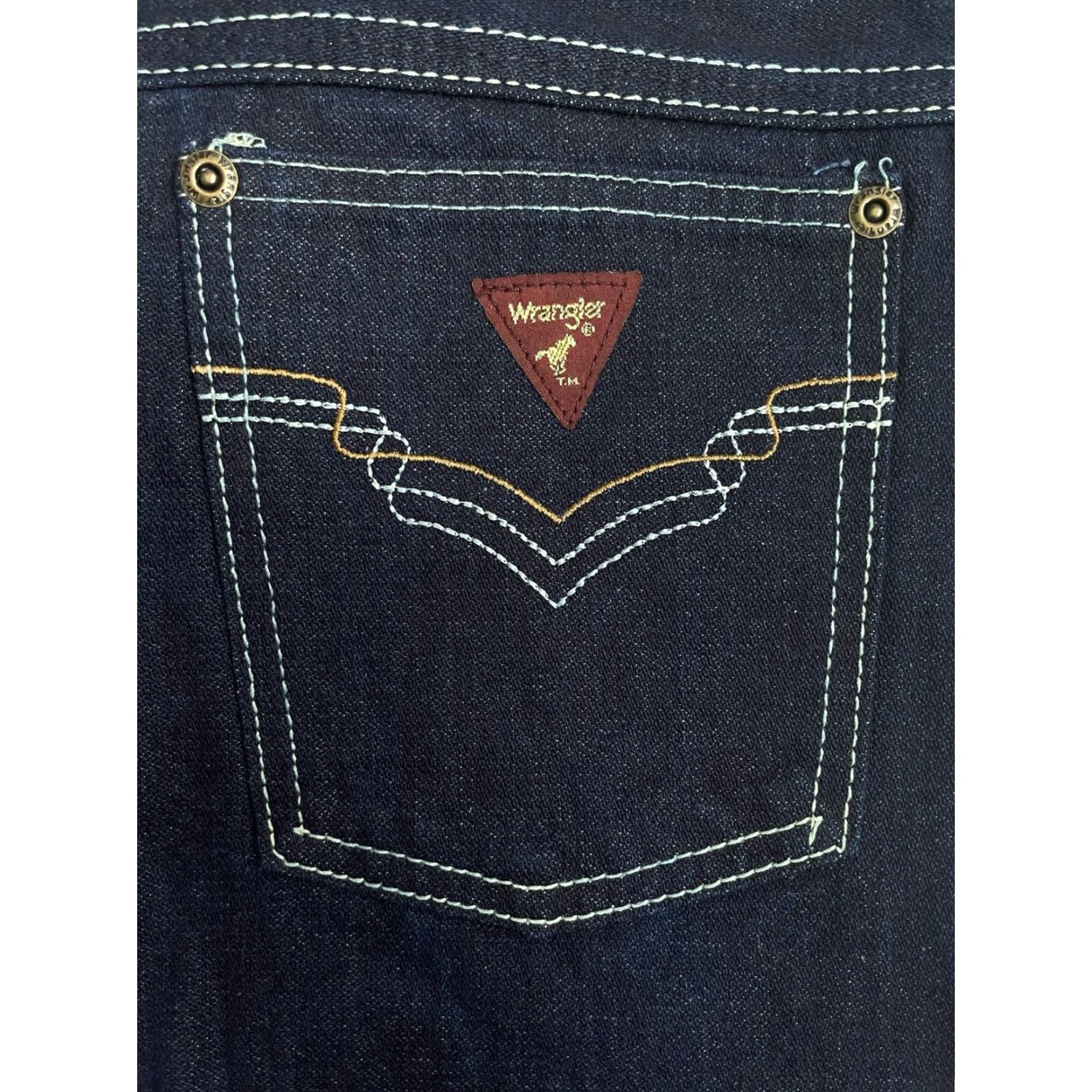 Wrangler VINTAGE Wrangler Jeans Straight Navy 29x32 Deadstock NWT USA Belt Loops Men Jeans 80s Vintage Style Size US 29 - 6 Thumbnail
