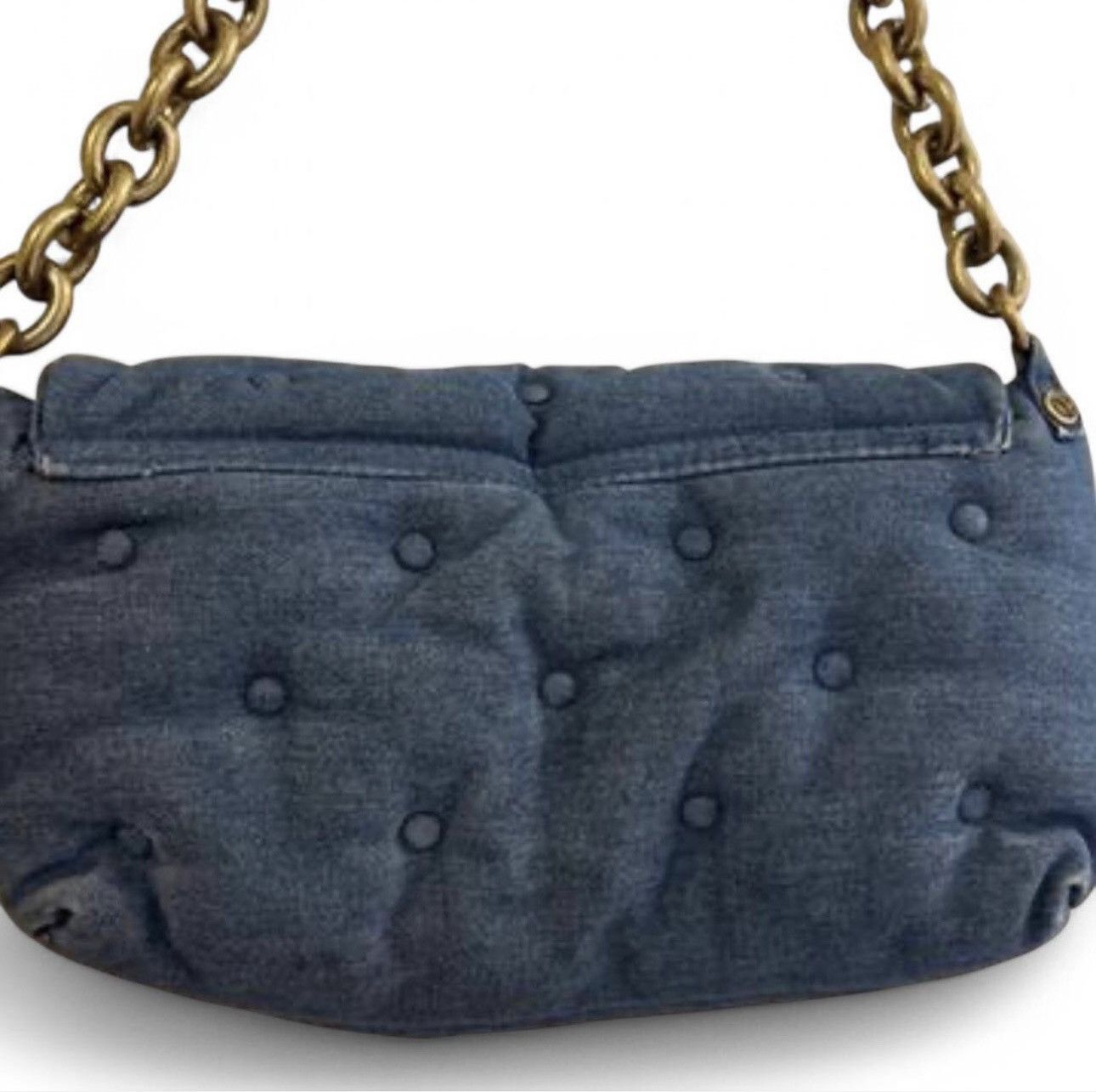 Zara Denim Quilted Bag Size ONE SIZE - 2 Thumbnail