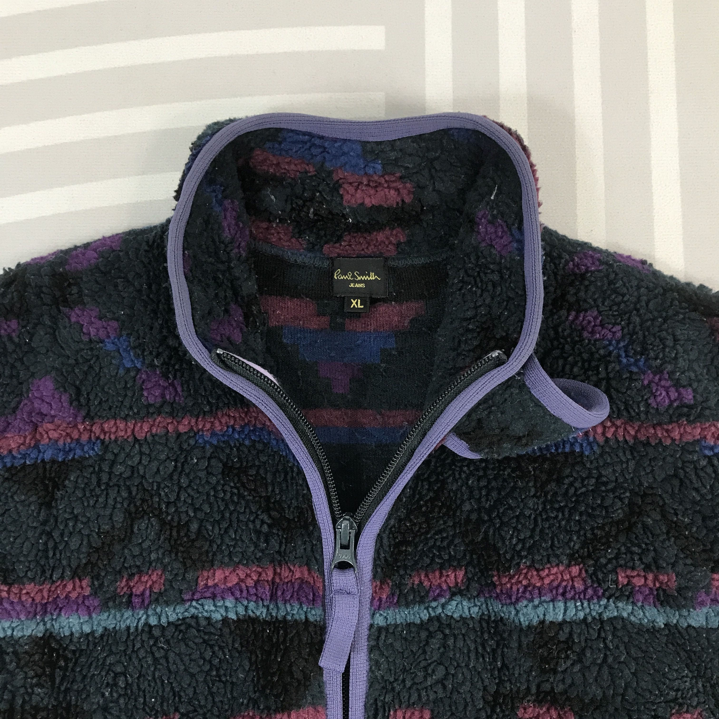Paul Smith × Vintage Vintage Paul Smith Sherpa Fleece Navajo Vest Jacket Size US XL / EU 56 / 4 - 5 Thumbnail