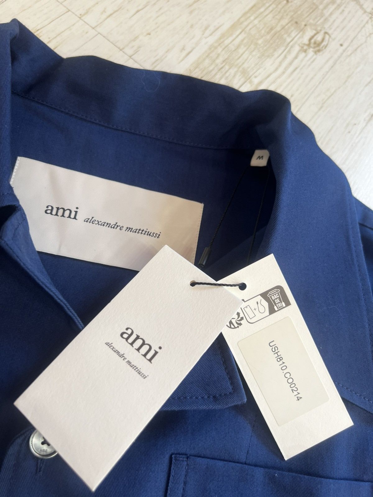 AMI Ami Oversized Cotton Shirt Dark Navy Pocket Unisex Size M Size US M / EU 48-50 / 2 - 9 Thumbnail