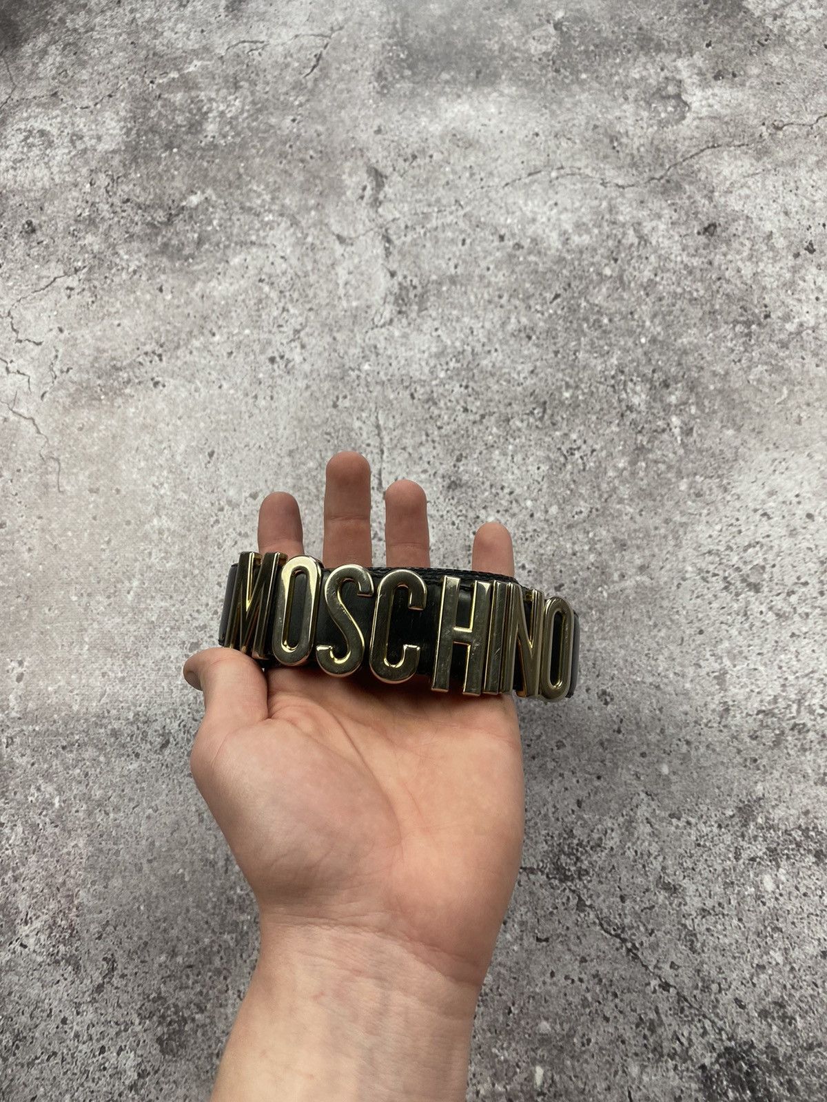 Moschino × Vintage Vintage Moschino gold label real leather belt rare luxury Size ONE SIZE - 1 Thumbnail