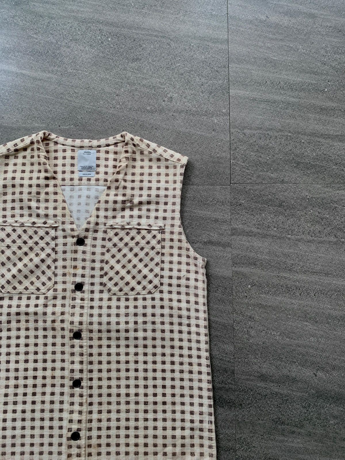 Visvim FREE TAX! Shadow Plaid Sleeveless Shirt Size US M / EU 48-50 / 2 - 3 Thumbnail