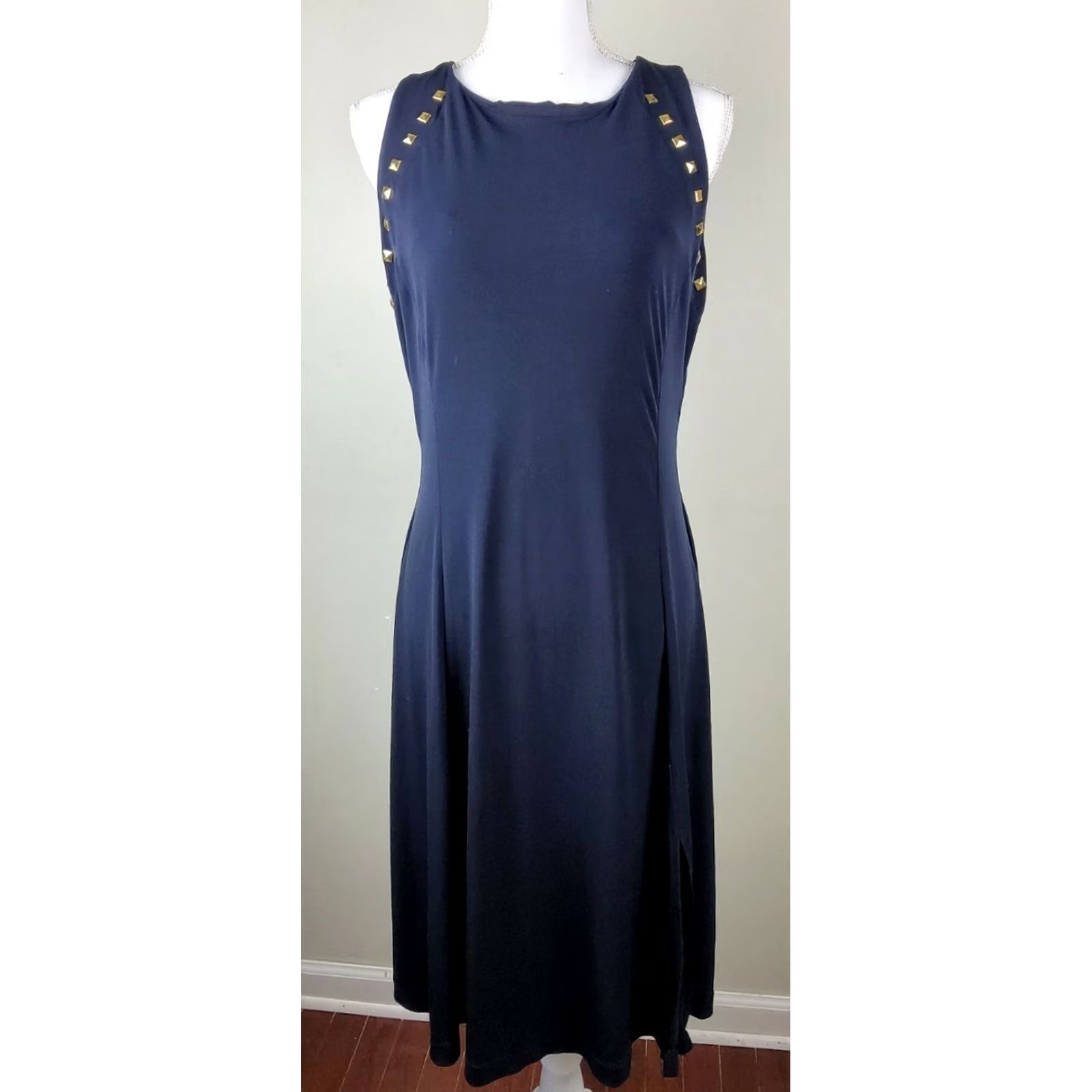 Michael Kors Michael Kors Women’s Studded Sleeveless Dress Navy Size L Size L / US 10 / IT 46 - 2 Thumbnail