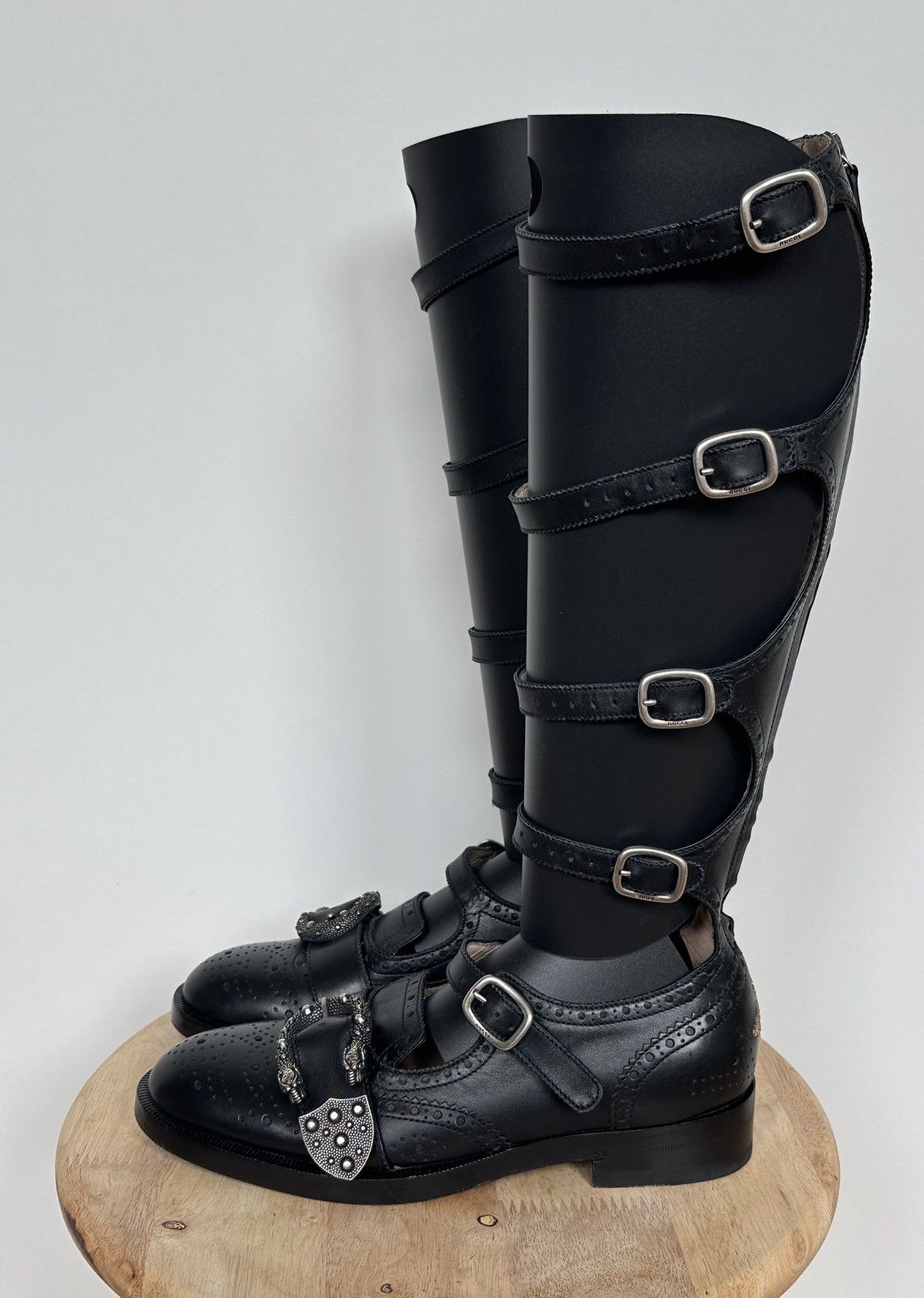 Gucci Gucci Queercore Leather Knee High Boots Shoes With Box Size US 6.5 / IT 36.5 - 3 Thumbnail