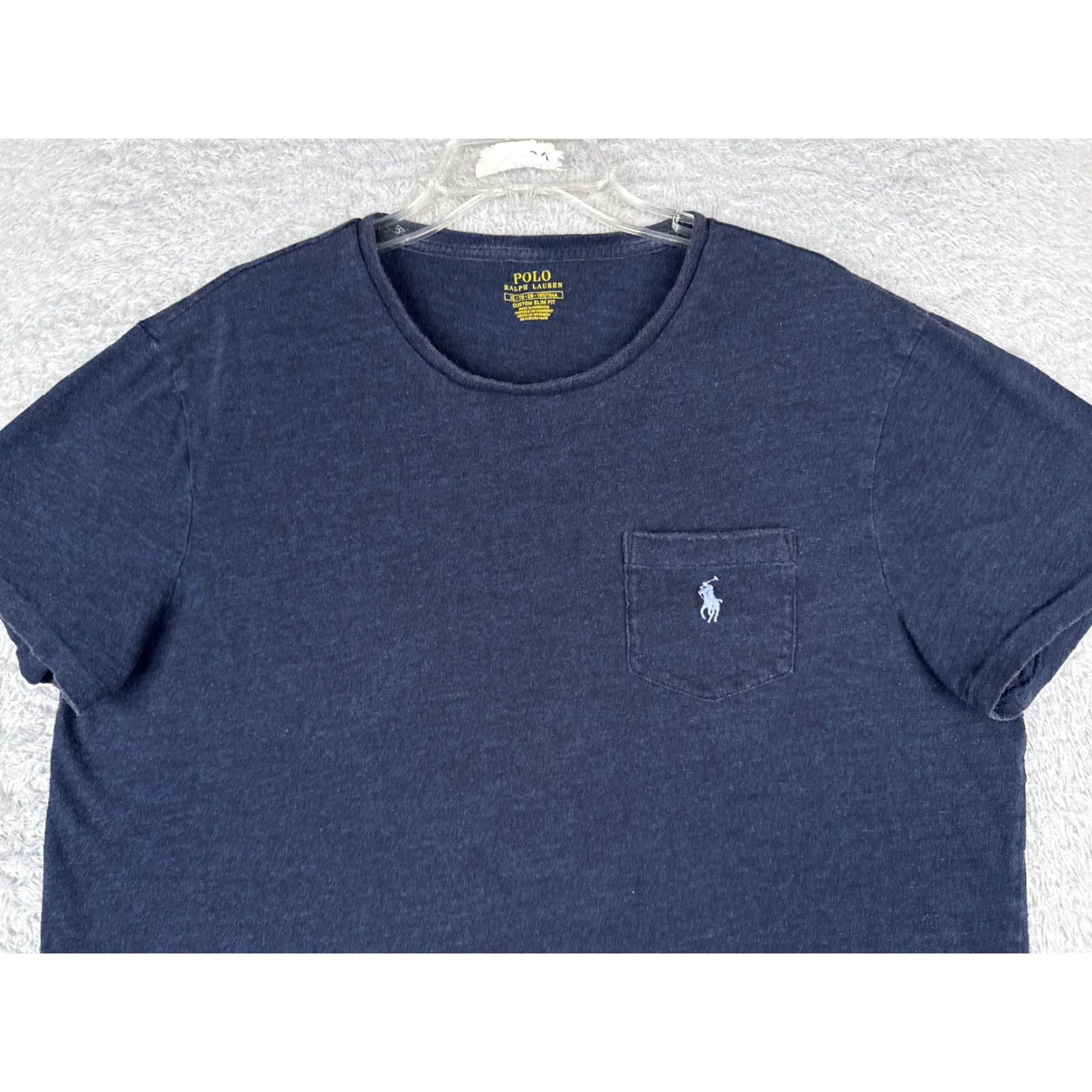 Ralph Lauren Polo Ralph Lauren Shirt Adult XL Blue Short Sleeve Cotton Slim Fit Size US XL / EU 56 / 4 - 4 Thumbnail