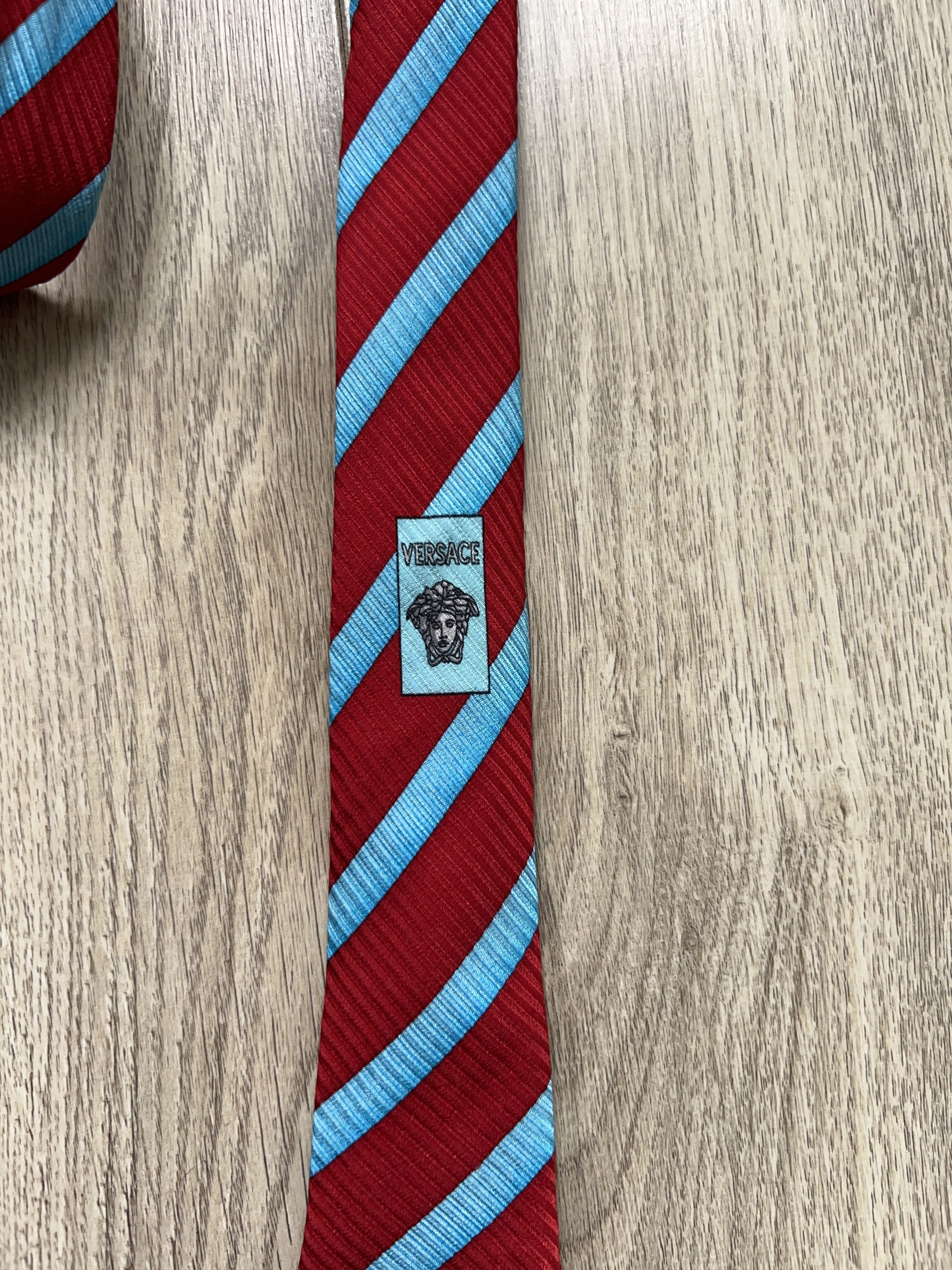 Versace × Vintage Baroque Monogram Made in Italy 100% Silk Necktie Cravatte Size ONE SIZE - 6 Thumbnail
