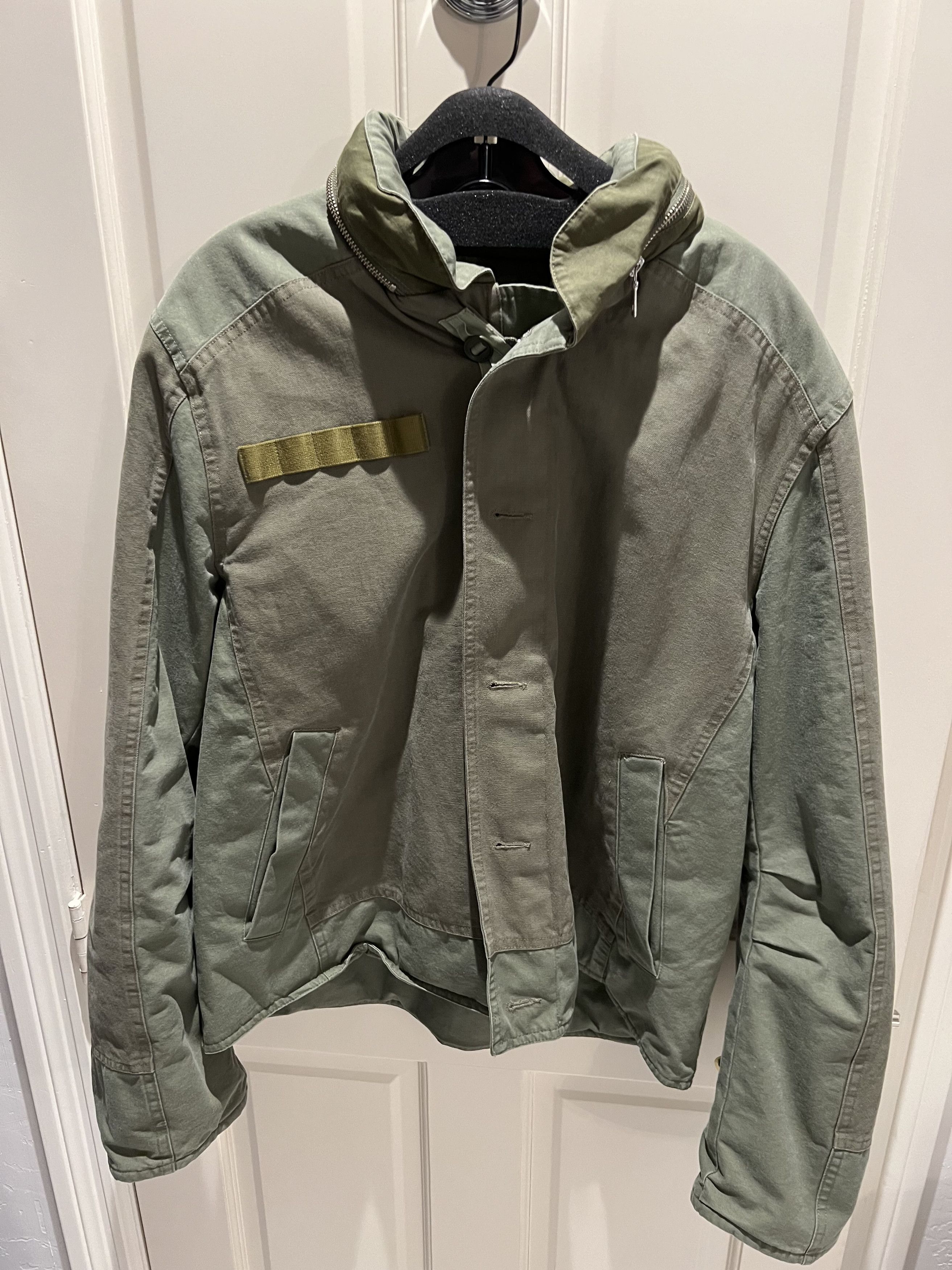 image of John Elliott Paneled N-1 Deck Jacket Olive, Men's (Size Medium)