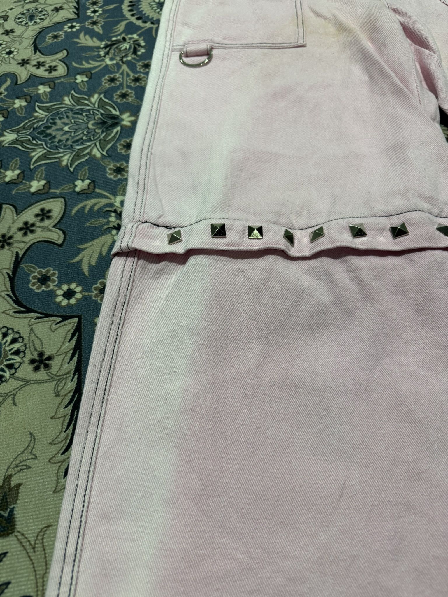 JNCO Widow Baggy Jeans JNCO Studded Wide Legs Sun Faded Size 30" / US 8 / IT 44 - 9 Thumbnail