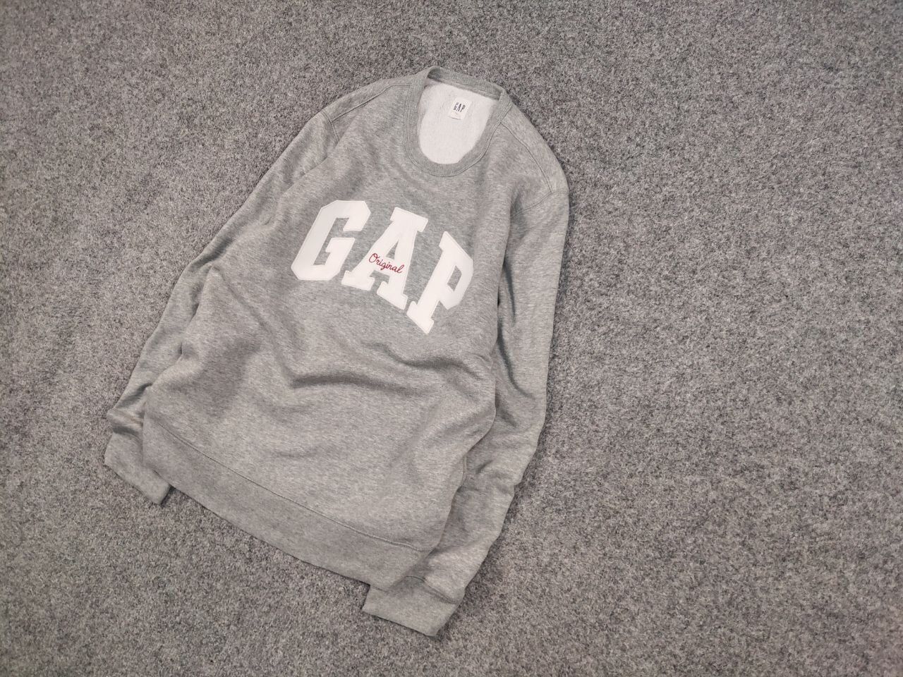 Gap Gap gray embroidered logo Crew Chek Sweatshirt Vintage Style Size US L / EU 52-54 / 3 - 3 Thumbnail
