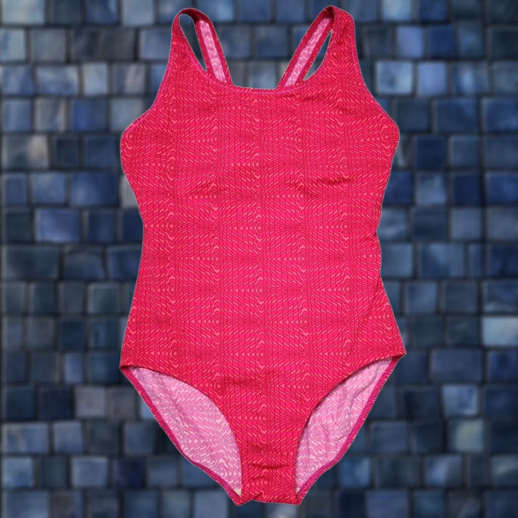 Vintage LL Bean Womens One Piece Swimsuit 14 Red Wireless Bra Bathing Suit Size XL / US 12-14 / IT 48-50 - 1 Thumbnail