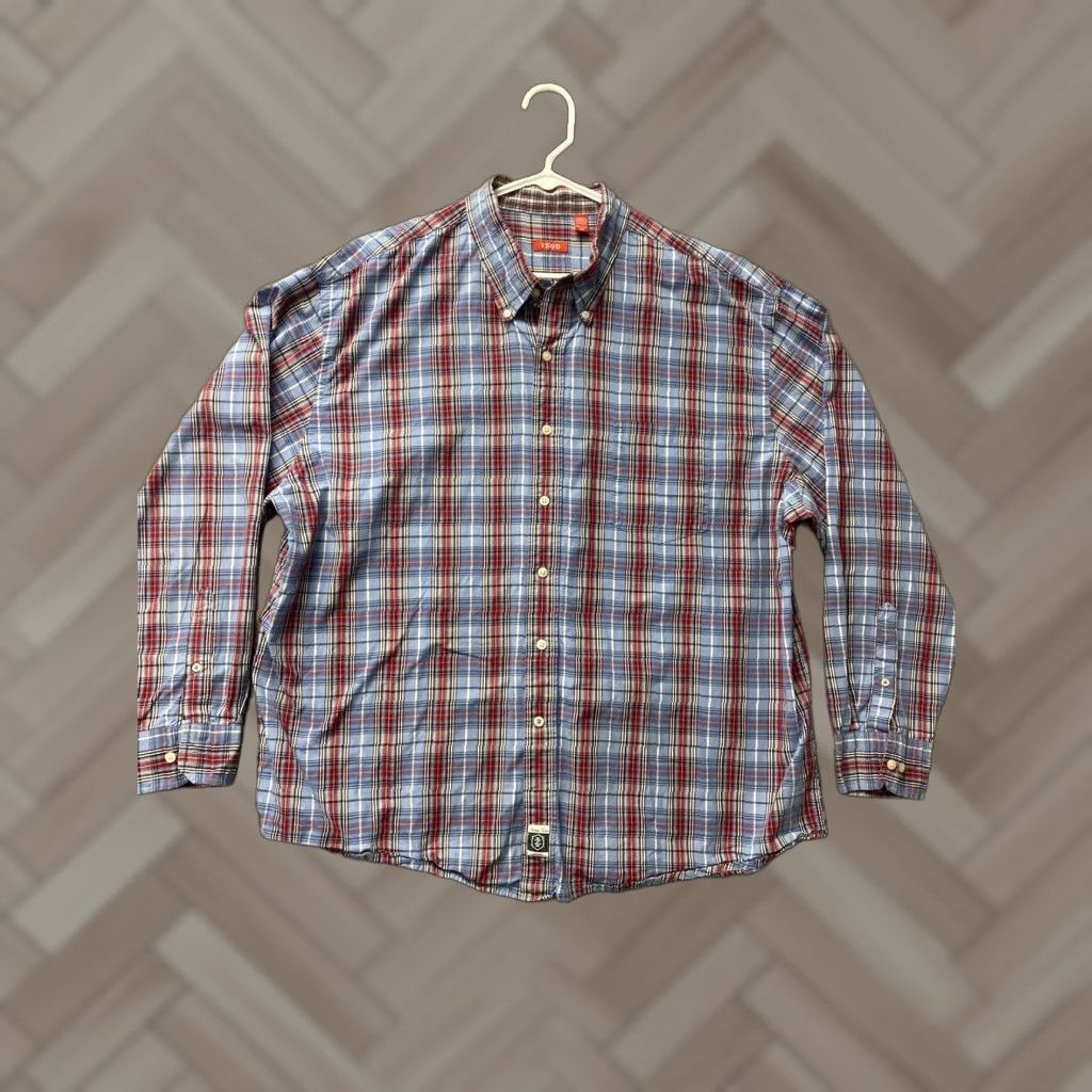 Faherty VINTAGE Faherty Barbour Button Down Shirt Blue Plaid Mens XXL Button-Up Casual Preppy Logo 101-16 Size US L / EU 52-54 / 3 - 1 Thumbnail