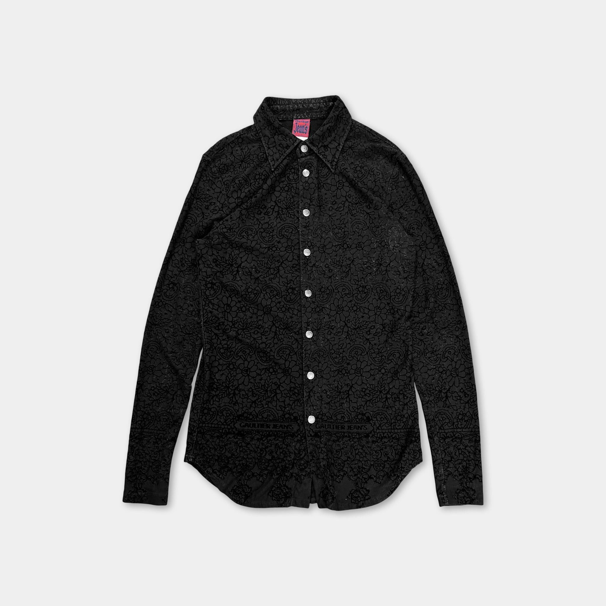 Jean Paul Gaultier Jean Paul Gaultier Vintage Black Printed Shirt Size US M / EU 48-50 / 2 - 1 Thumbnail