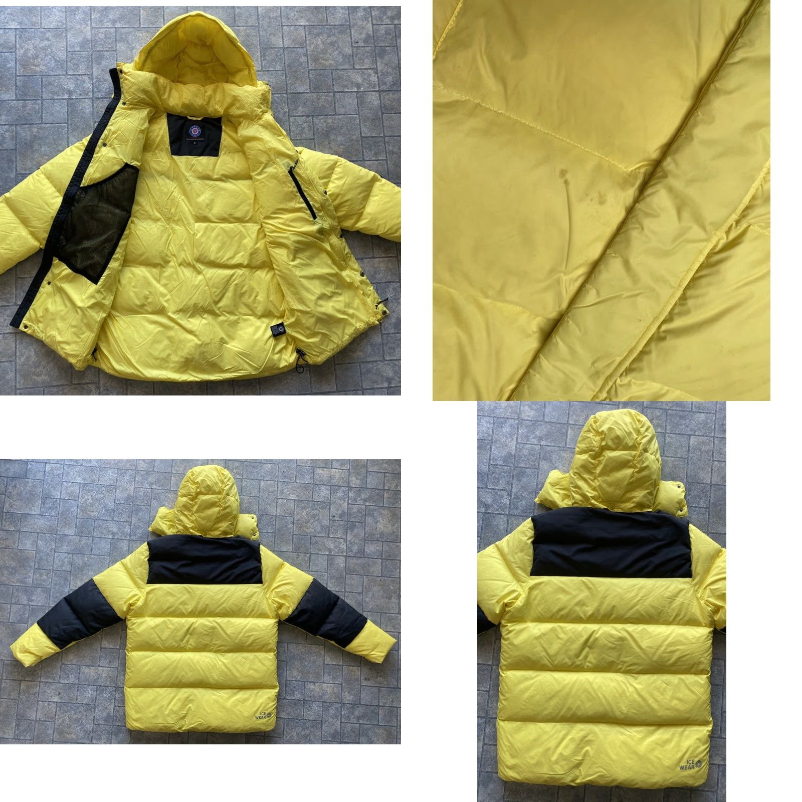 Vintage VINTAGE Icewear Duck Down Puffer Jacket Coat Men’s L Yellow Black Flaws Wear Pockets Hooded Nylon Down Coat Mens Size US L / EU 52-54 / 3 - 10 Thumbnail