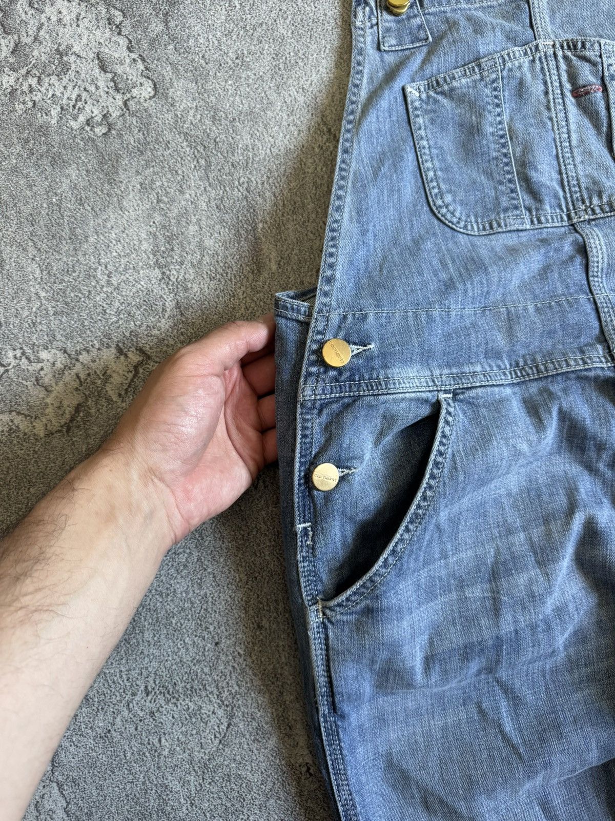 Carhartt Carhartt WIP Womens Denim Bib Overall Blue Size S Tapered Size 26" / US 2 / IT 38 - 2 Thumbnail
