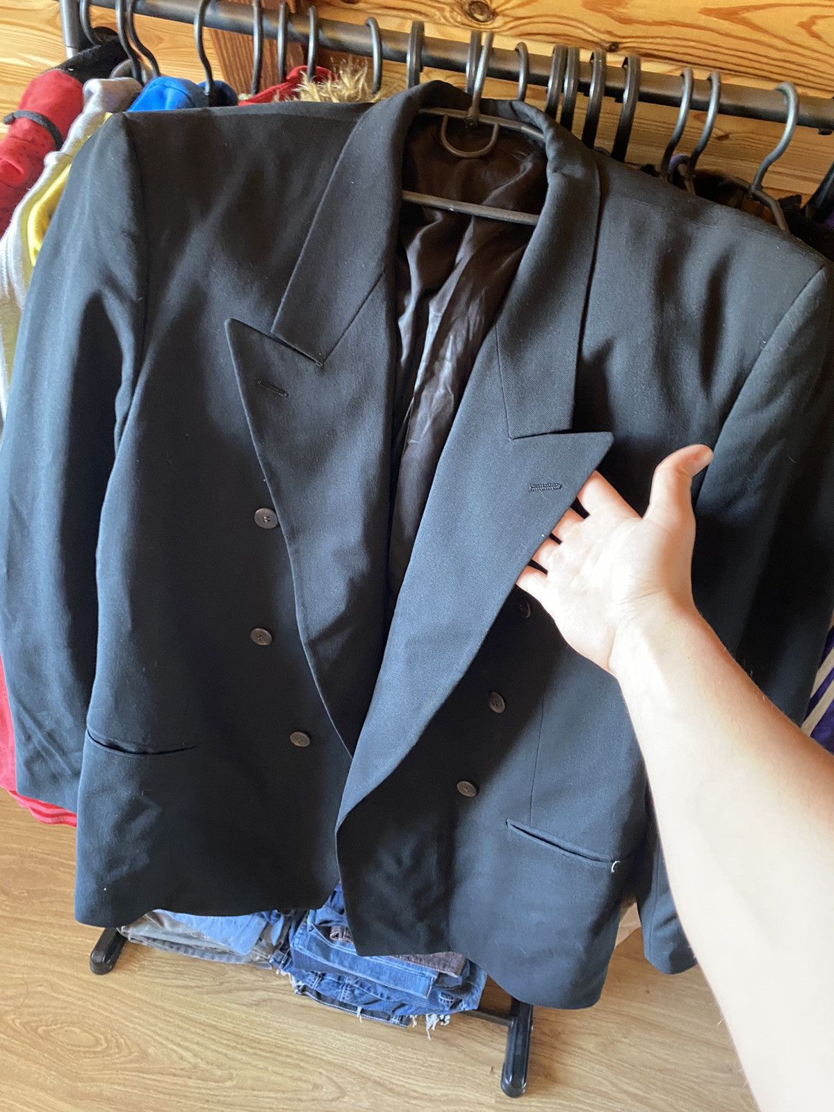 Yves Saint Laurent Vintage 90s Yves Saint Laurent YSL 100%Wool Blazer Vampire Size 44L - 2 Thumbnail