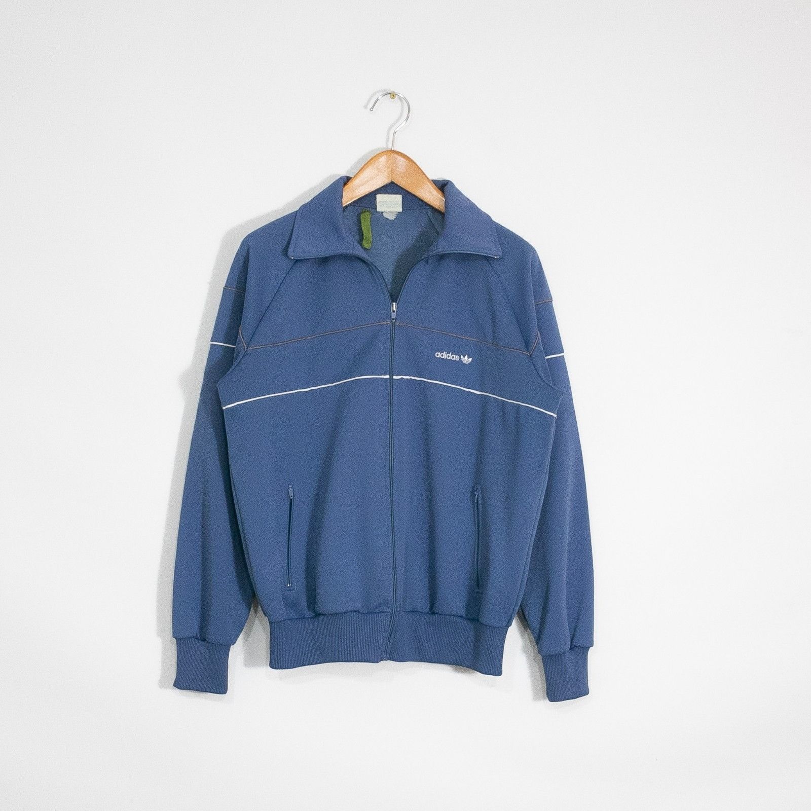 Adidas Vintage 80s Adidas Trefoil Windbreaker Track Jacket Large Size US L / EU 52-54 / 3 - 1 Thumbnail
