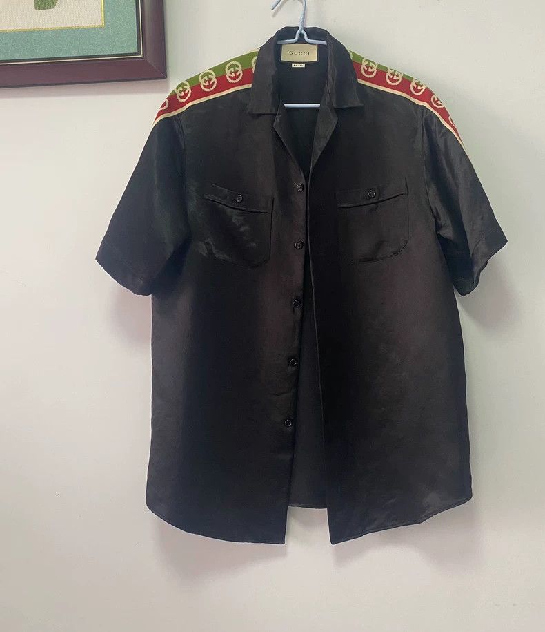 Gucci Gucci Vinegar fiber black short-sleeved shirt 2503-Nextarro Size US S / EU 44-46 / 1 - 1 Thumbnail