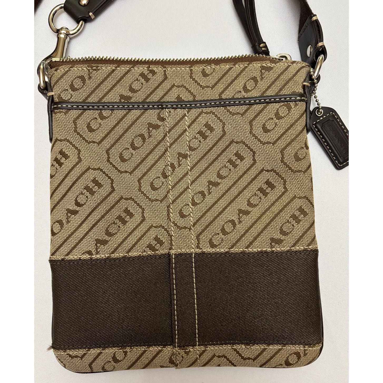 Coach COACH Signature Stripe Adjustable Strap Crossbody Bag Purse Size ONE SIZE - 4 Thumbnail