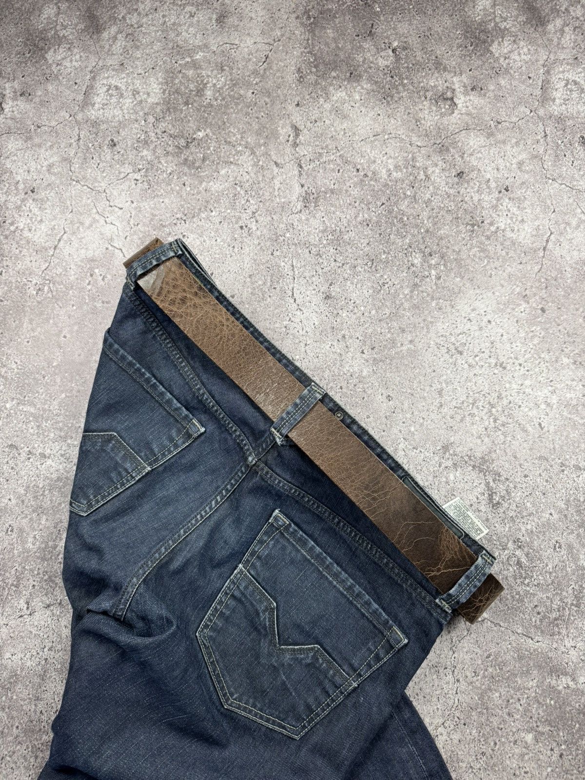 Japanese Brand 00’s NUMBER NINE STYLE METAL LEATHER RARE Y2K BELT VINTAGE Size ONE SIZE - 4 Thumbnail